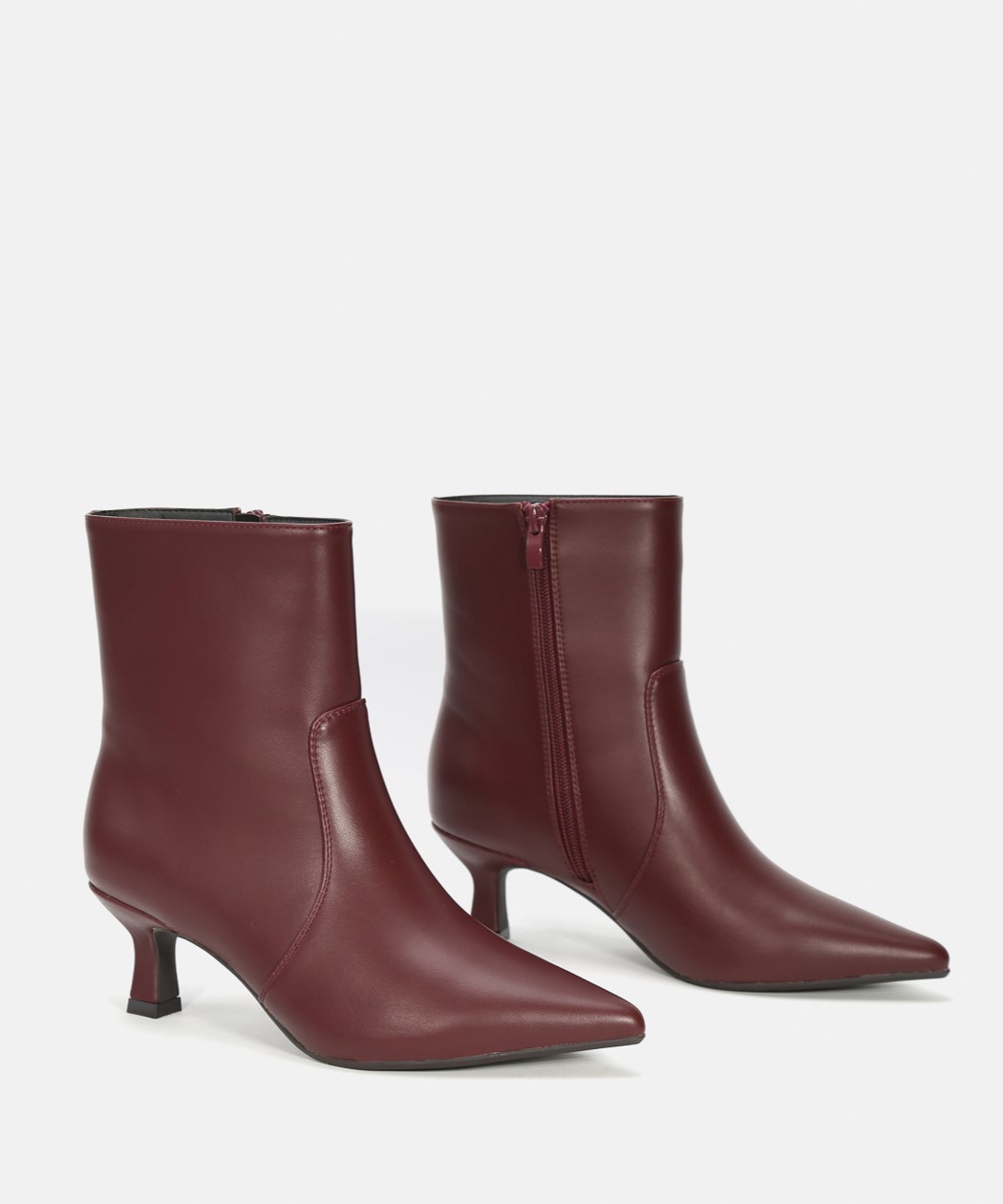 Botines burdeos tacón kitten image number null